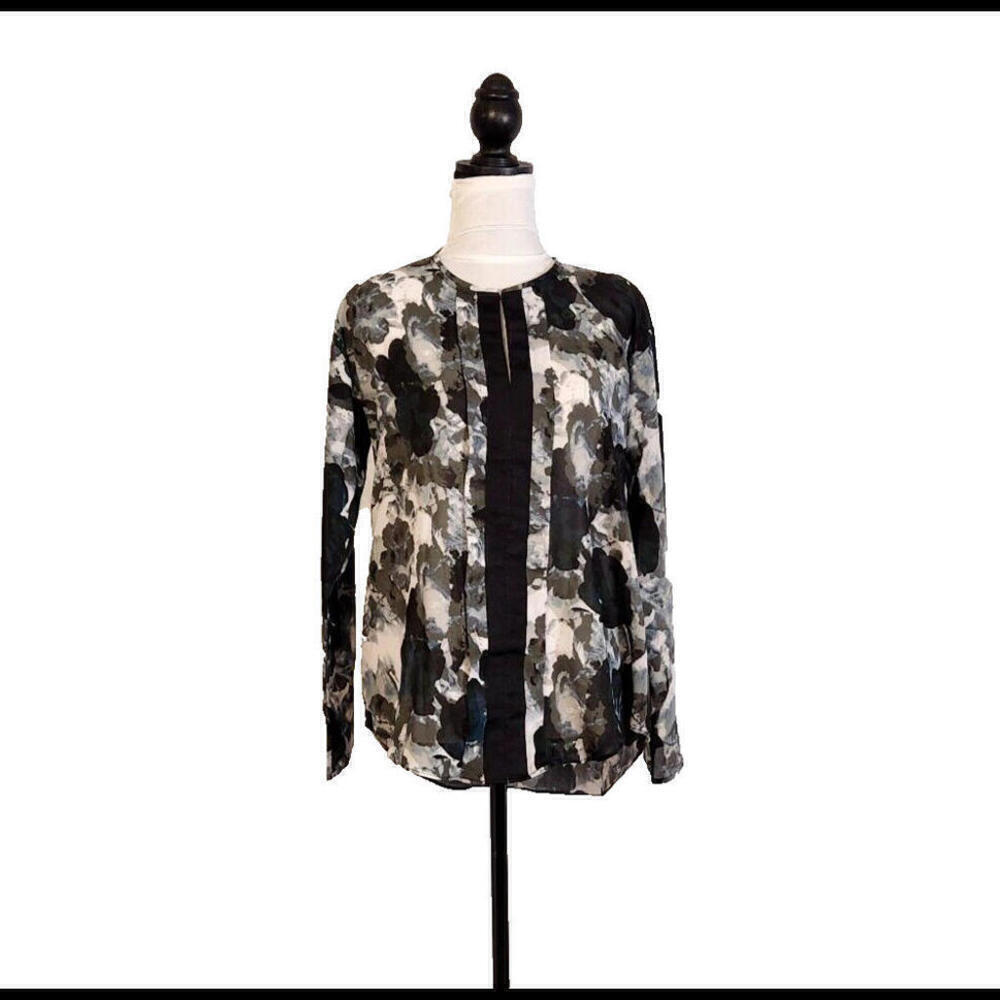 Simply Vera Vera Wang Size Medium Women's Blouse Multicolor Floral Tunic